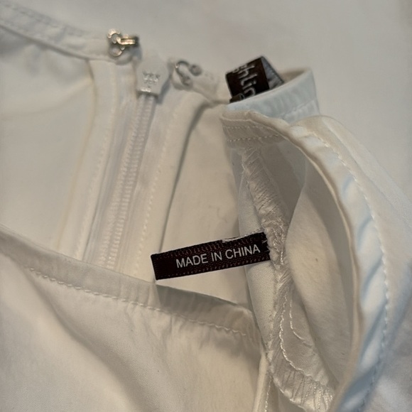 J. McLaughlin White Ruffle Sleeve Baylee Blouse Size L - Picture 12 of 14